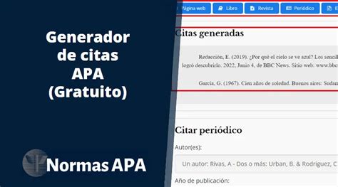 Generador de Citas APA Gratuito [Actualización 2025]